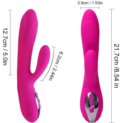 ARMONY - VIBRADOR E ESTIMULADOR FLEXÃVEL COM EFEITO DE CALOR FÃCSIA - D-238193 - Dona Pimenta