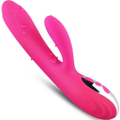 ARMONY - VIBRADOR E ESTIMULADOR FLEXÃVEL COM EFEITO DE CALOR FÃCSIA - D-238193 - Dona Pimenta