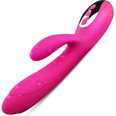 ARMONY - VIBRADOR E ESTIMULADOR FLEXÃVEL COM EFEITO DE CALOR FÃCSIA - D-238193 - Dona Pimenta