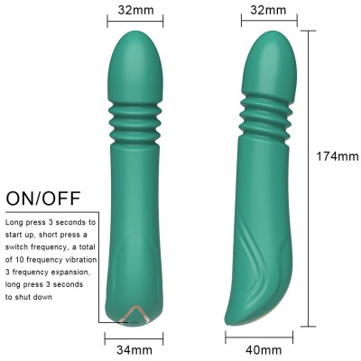 ARMONY - VIBRADOR E IMPULSO DE PONTO G VERDE - D-238199 - Dona Pimenta