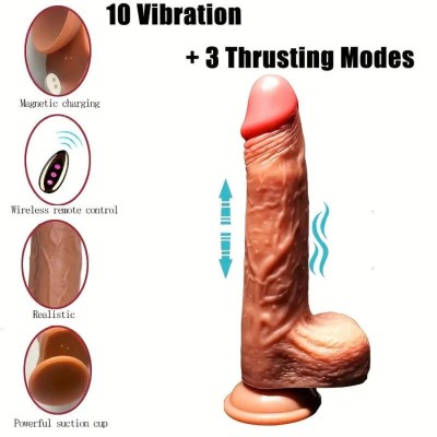 ARMONY - VIBRADOR DILDO REALÍSTICO E CONTROLE REMOTO 22.5 CM - D-238245 - Dona Pimenta