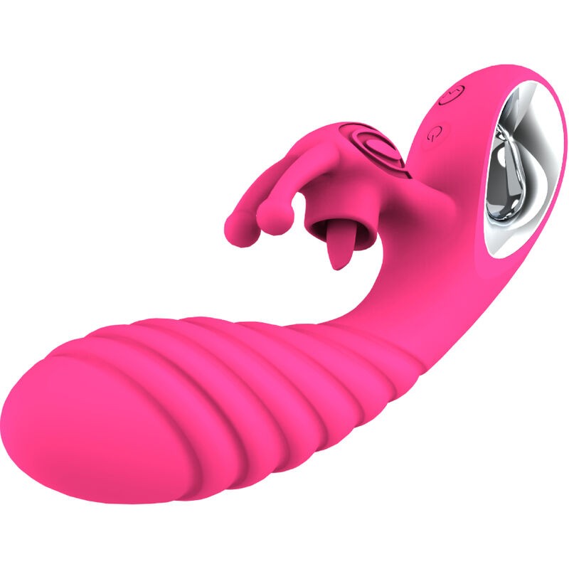 ARMONY - VIBRADOR VICKY COELHO COM LÃNGUA FÃCSIA - D-238189 - Dona Pimenta