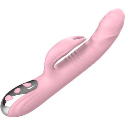 ARMONY - VIBRADOR DE COELHO TOTALMENTE ROSA EFEITO DE CALOR - D-238192 - Dona Pimenta