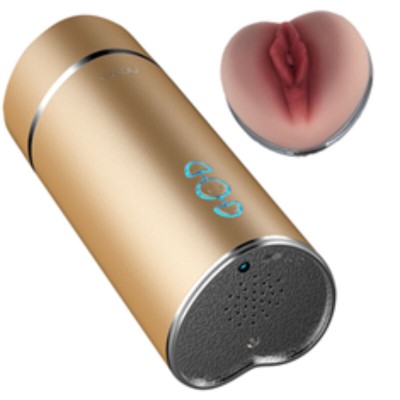 ARMONY - MASTURBADOR VIBRADOR VAGINA GOLDEN - D-238250 - Dona Pimenta