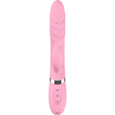 ARMONY - VIBRADOR E THRUSTING COM LÃNGUA DE EFEITO DE CALOR ROSA - D-238180 - Dona Pimenta