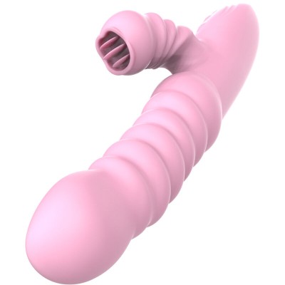 ARMONY - VIBRADOR MULTIFUNÇÃO COM EFEITO DE CALOR ESTIMULANTE DE LÃNGUA ROSA - D-238181 - Dona Pimenta