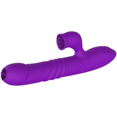 ARMONY - VIBRADOR DE COELHO TOTALMENTE G SPOT COM EFEITO DE CALOR VIOLETA DE LÃNGUA ESTIMULANTE - D-238188 - Dona Pimenta