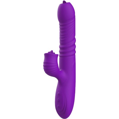 ARMONY - VIBRADOR DE COELHO TOTALMENTE G SPOT COM EFEITO DE CALOR VIOLETA DE LÃNGUA ESTIMULANTE - D-238188 - Dona Pimenta