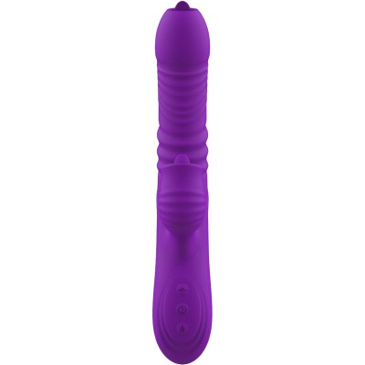 ARMONY - VIBRADOR DE COELHO TOTALMENTE G SPOT COM EFEITO DE CALOR VIOLETA DE LÃNGUA ESTIMULANTE - D-238188 - Dona Pimenta