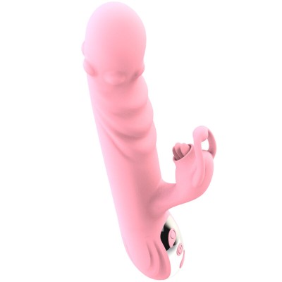 ARMONY - VIBRADOR TOTALMENTE LÃNGUA COM EFEITO DE CALOR ESTIMULANTE ROSA - D-238191 - Dona Pimenta