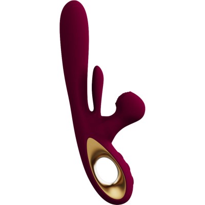 ARMONY - VIBRADOR DE IMPACTO SWING E ESTIMULADOR DUPLO MODELO 1 BORDEAUX - D-238203 - Dona Pimenta