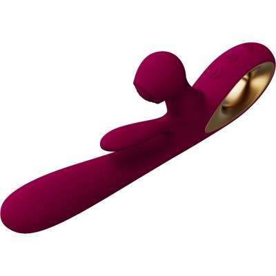 ARMONY - VIBRADOR DE IMPACTO SWING E ESTIMULADOR DUPLO MODELO 1 BORDEAUX - D-238203 - Dona Pimenta