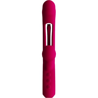 ARMONY - VIBRADOR DE IMPACTO SWING E ESTIMULADOR DUPLO MODELO 2 BORDEAUX - D-238204 - Dona Pimenta