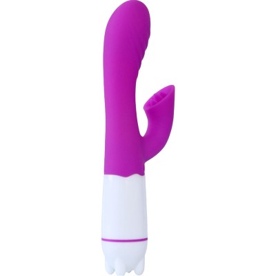 ARMONY - VIBRADOR E ESTIMULADOR HAPPY COM LÃNGUA RECARREGÃVEL VIOLETA - D-238224 - Dona Pimenta