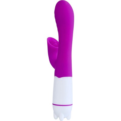 ARMONY - VIBRADOR E ESTIMULADOR HAPPY COM LÃNGUA RECARREGÃVEL VIOLETA - D-238224 - Dona Pimenta