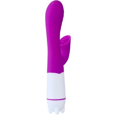 ARMONY - VIBRADOR E ESTIMULADOR HAPPY COM LÃNGUA RECARREGÃVEL VIOLETA - D-238224 - Dona Pimenta