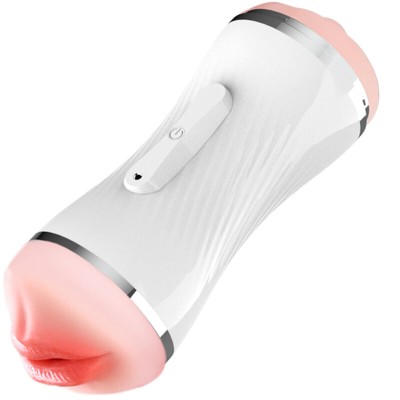 ARMONY - MASTURBADOR VIBRADOR DUPLO VAGINA E BOCA BRANCO - D-238253 - Dona Pimenta