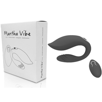 ARMONY - MARTHA VIBRADOR PARA CASAIS PRETO CONTROLE REMOTO - D-238226 - Dona Pimenta