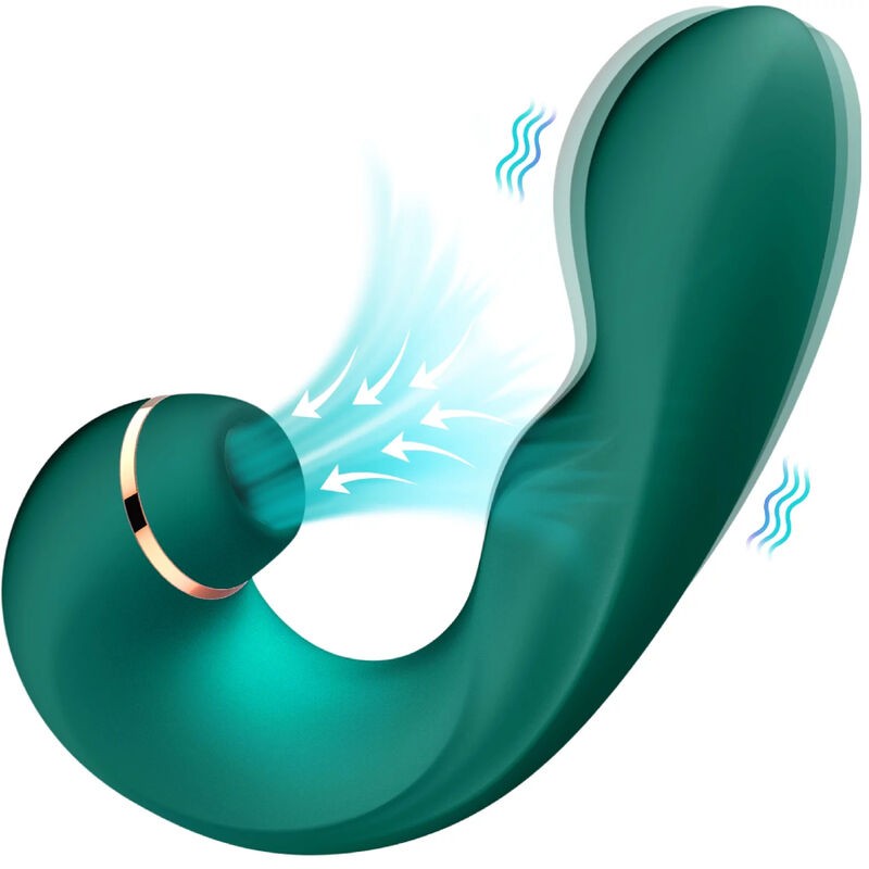 ARMONY - VIBRADOR E SUCKER FLEXÃVEL VERDE - D-238215 - Dona Pimenta