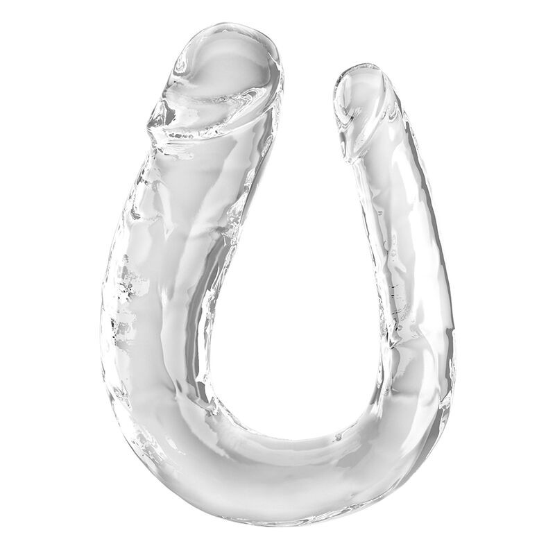 KING COCK - DOUBLE TROUBLE DILDO DUPLO 44 CM TRANSPARENTE - D-241519 - Dona Pimenta