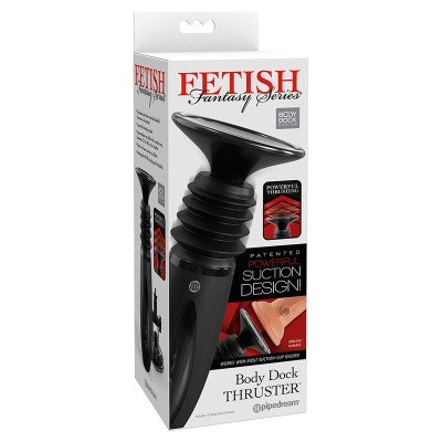 FETISH FANTASY SERIES - BODY DOCK THRUSTER DILDO CLAMP COM 7 MODOS DE EMPURRAR PRETO - D-241524 - Dona Pimenta