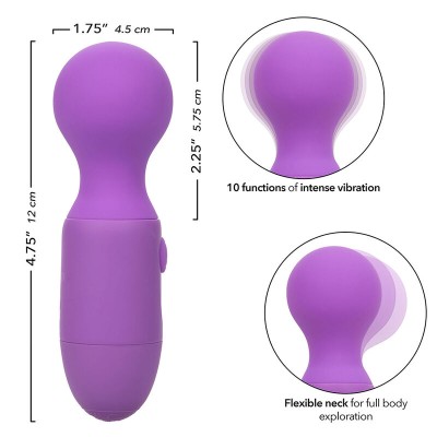 CALEXOTICS - FIRST TIME MASSAGEADOR RECARREGÁVEL 10 VIBRAÇÕES ROXO - D-241410 - Dona Pimenta