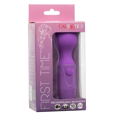 CALEXOTICS - FIRST TIME MASSAGEADOR RECARREGÁVEL 10 VIBRAÇÕES ROXO - D-241410 - Dona Pimenta