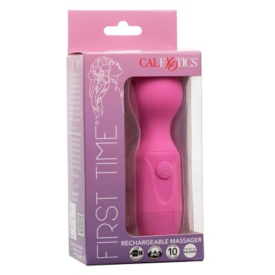 CALEXOTICS - FIRST TIME MASSAGEADOR RECARREGÃVEL 10 VIBRAÇÕES ROSA - D-241411 - Dona Pimenta