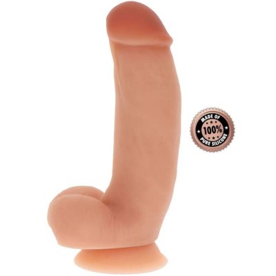 GET REAL - DILDO DE SILICONE 18 CM W BOLAS PELE - D-234598 - Dona Pimenta