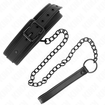 KINK - COLAR DE NEOPRENE BONDAGE MODELO 1 COM CINTO 78 CM AJUSTÁVEL 37,5 X 49,5 CM - D-240759 - Dona Pimenta