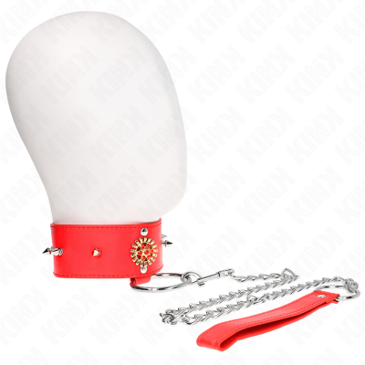 KINK - COLAR DE DIAMANTE VERMELHO COM CINTO 65 CM AJDUSTÃVEL 35-51 CM X 7 CM - D-240773 - Dona Pimenta