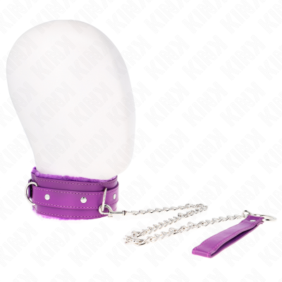 KINK - COLAR COM TRELA 65 CM COM RESTRIÇÕES ROXO 36-42 CM X 5,5 CM - D-240787 - Dona Pimenta