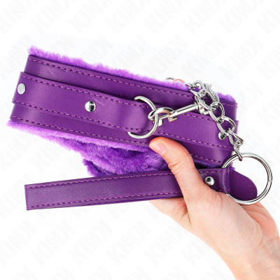 KINK - COLAR COM TRELA 65 CM COM RESTRIÇÕES ROXO 36-42 CM X 5,5 CM - D-240787 - Dona Pimenta