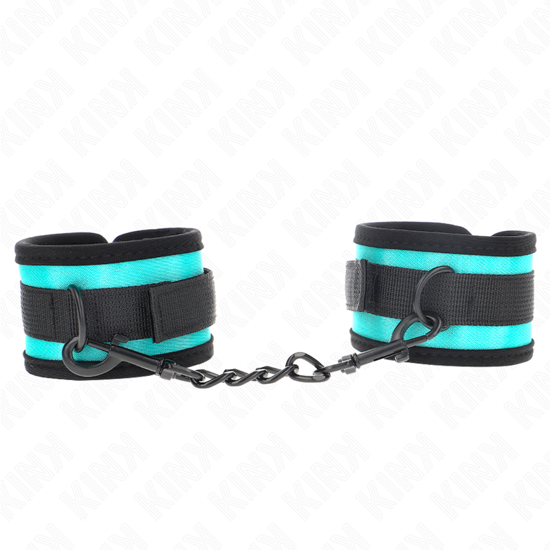 KINK - GANCHO E LOOP NYLON BIND PULSO PRETO-AZUL AJUSTÁVEL 18-32 CM X 5 CM - D-241088 - Dona Pimenta