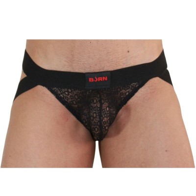 BURN - 005 JOCK LINGERIE PRETO S - D-241645 - Dona Pimenta