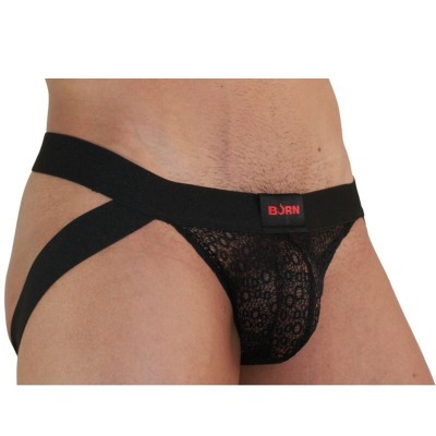 BURN - 005 JOCK LINGERIE PRETO S - D-241645 - Dona Pimenta