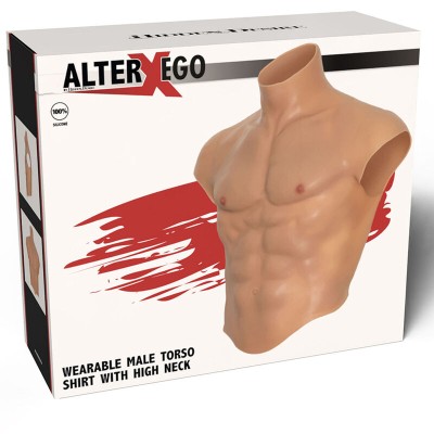 HIDDEN DESIRE - ALTER EGO SILICONE MASCULINO TRONCO CAMISA COM CARNE ABS - D-241493 - Dona Pimenta