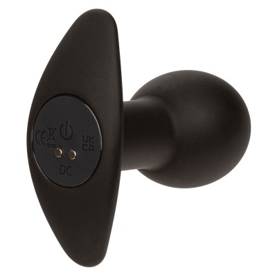 CALEXOTICS - ROCK BOTTOM PLUG ANAL 10 VIBRAÇÕES SILICONE PRETO - D-241431 - Dona Pimenta