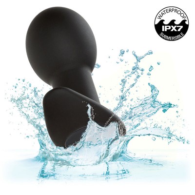 CALEXOTICS - ROCK BOTTOM PLUG ANAL 10 VIBRAÇÕES SILICONE PRETO - D-241431 - Dona Pimenta