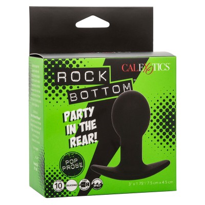 CALEXOTICS - ROCK BOTTOM PLUG ANAL 10 VIBRAÇÕES SILICONE PRETO - D-241431 - Dona Pimenta