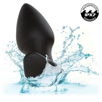 CALEXOTICS - ROCK BOTTOM PLUG ANAL PERFEITO 10 VIBRAÇÕES SILICONE PRETO - D-241432 - Dona Pimenta