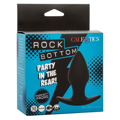 CALEXOTICS - ROCK BOTTOM PLUG ANAL PERFEITO 10 VIBRAÇÕES SILICONE PRETO - D-241432 - Dona Pimenta