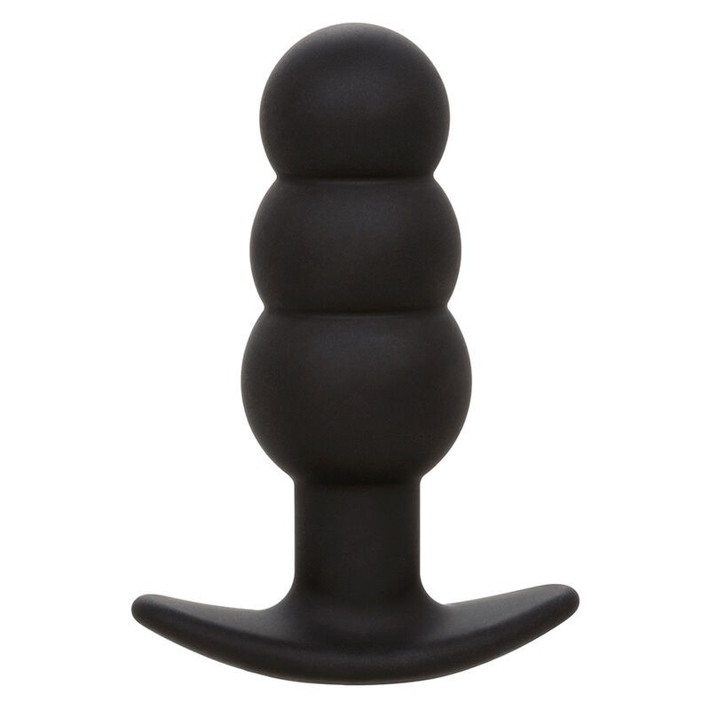 CALEXOTICS - ROCK BOTTOM PLUG ANAL COM ESFERAS 10 VIBRAÇÕES SILICONE PRETO - D-241435 - Dona Pimenta