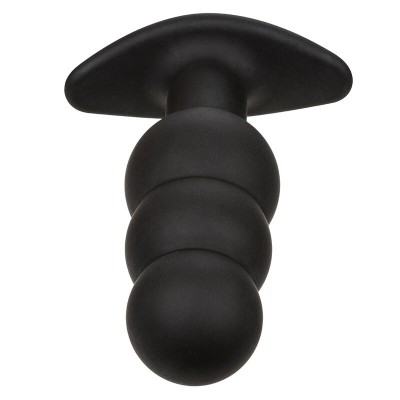 CALEXOTICS - ROCK BOTTOM PLUG ANAL COM ESFERAS 10 VIBRAÇÕES SILICONE PRETO - D-241435 - Dona Pimenta