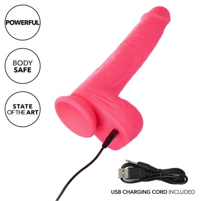 CALEXOTICS - STUDS VIBRADOR REALISTA 10 VIBRAÇÕES ROSA - D-241438 - Dona Pimenta