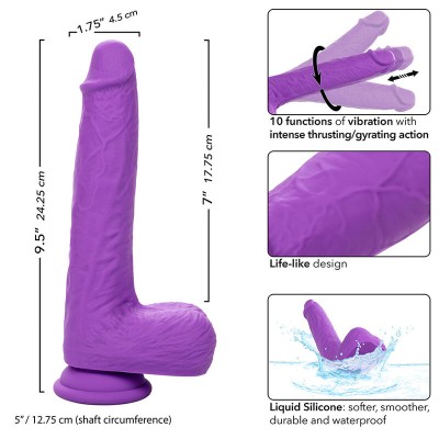 CALEXOTICS - STUDS VIBRADOR ROTATIVO E RECARREGÃVEL 10 VIBRAÇÕES ROXO - D-241439 - Dona Pimenta