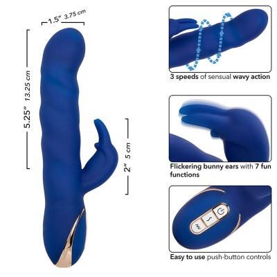 CALEXOTICS - JACK RABBIT VIBRADOR WAVE MOTION AZUL - D-241445 - Dona Pimenta