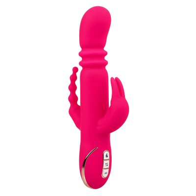 CALEXOTICS - JACK FANTASY VIBRADOR TRIPLO AQUECIDO COELHO ROSA - D-241447 - Dona Pimenta