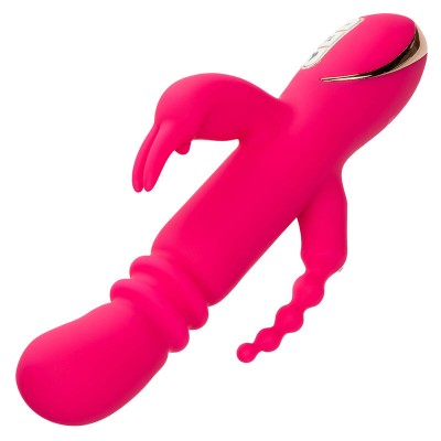 CALEXOTICS - JACK FANTASY VIBRADOR TRIPLO AQUECIDO COELHO ROSA - D-241447 - Dona Pimenta