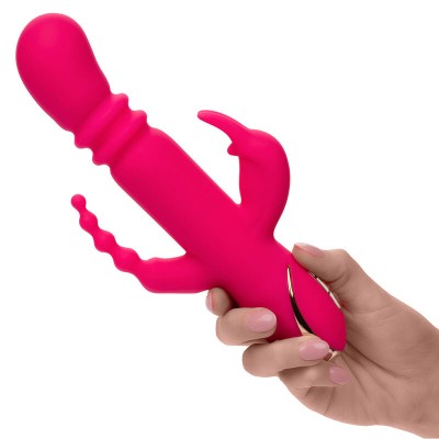 CALEXOTICS - JACK FANTASY VIBRADOR TRIPLO AQUECIDO COELHO ROSA - D-241447 - Dona Pimenta